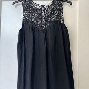 Ulla Johnson Elegant Black Crochet Sleeveless Blouse